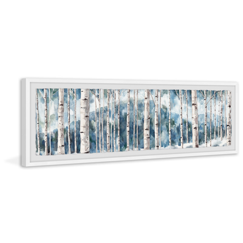 Dance With Trees by Marmont Hill - Single Picture Frame Panoramic Painting, 25cm H x 76cm W x 3.81cm D