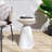 Stylish Outdoor Metal End Table With Pedestal Base, Perfect For Modern Spaces And Durability-1286583198