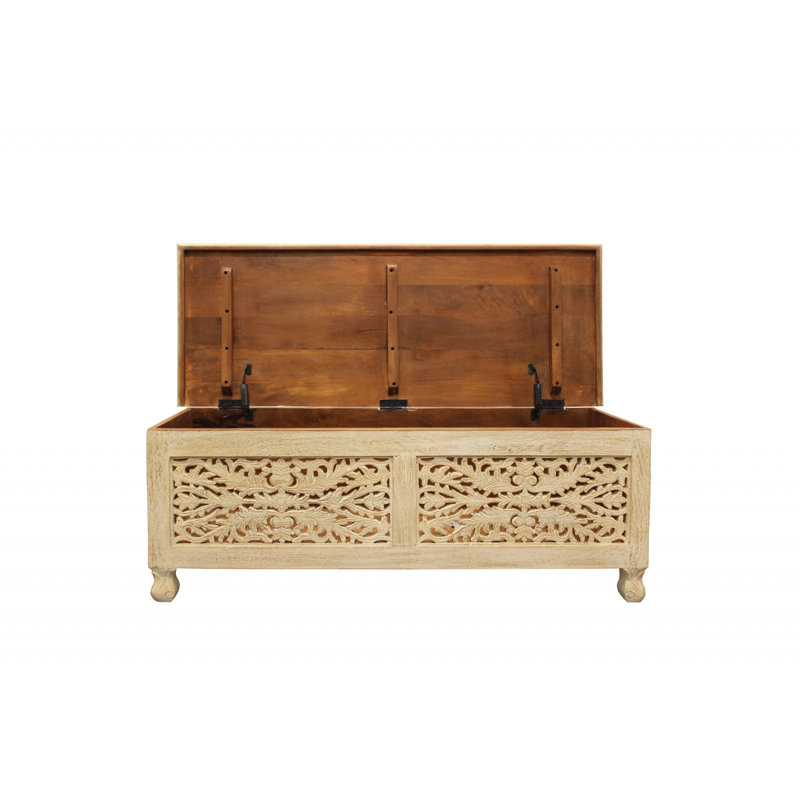 Solid Wood Storage Bench