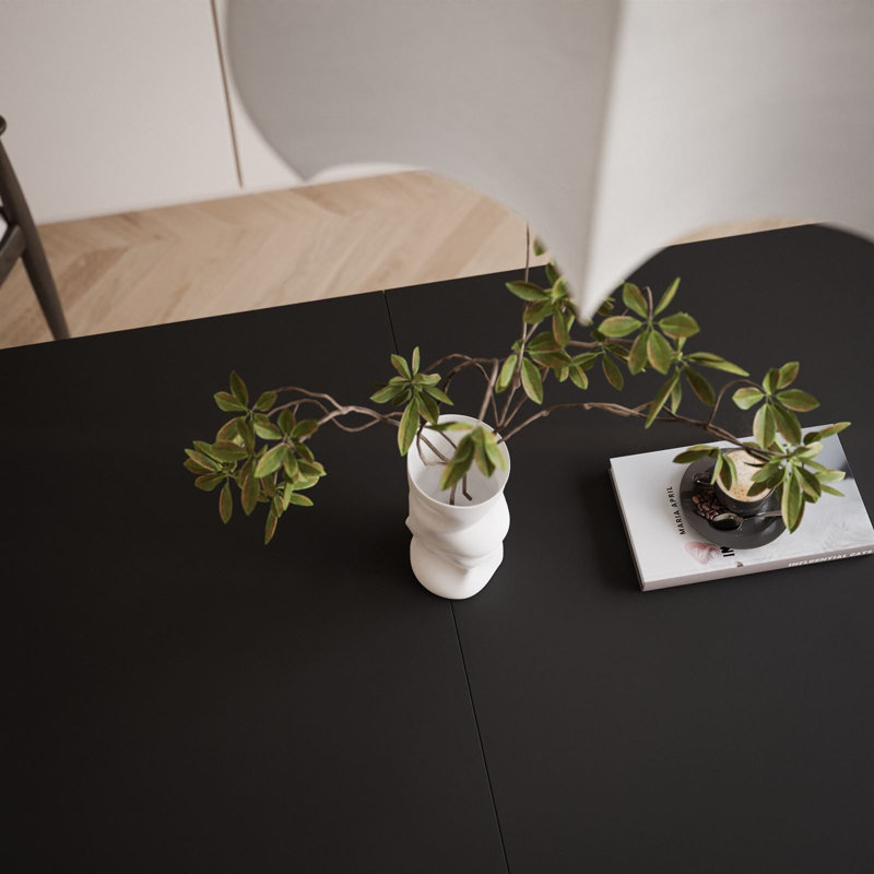 Extendable table ARTON 140 cm, Black, Black