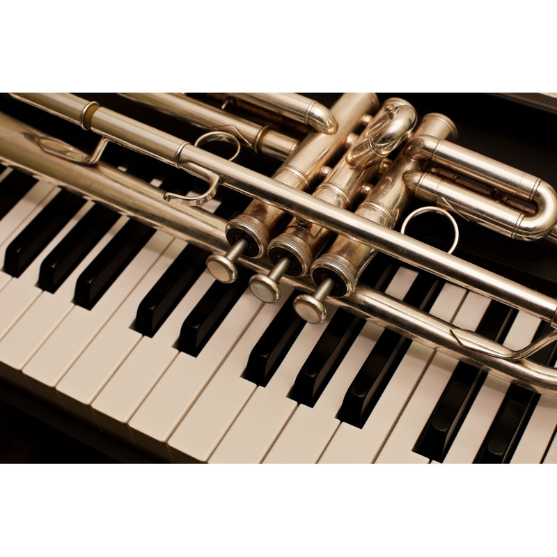 Trumpet And Piano by Furtseff - Wrapped Canvas Print, 51cm H x 76cm W