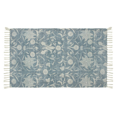 Hand Tufted Boho Accent Rug with Tassels
