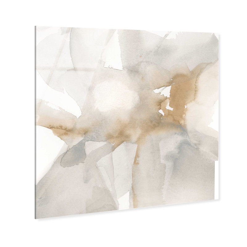 Neutral Flow II High-Gloss Frameless Acrylic Glass Wall Art Abstract Print by Oliver Gal, Ready to Hang, 12 x 12, 20"H x 20"W
