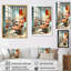 Impression sur toile colorée «Mid-Century Eames Elegance I»-1033165607-1033165604