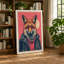 Fox in Navy Jacket Modern - Wrapped Canvas-1583842478-1583842473