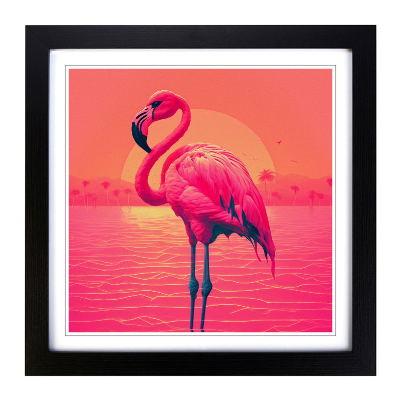 Single Picture Frame Print on Wood, Black