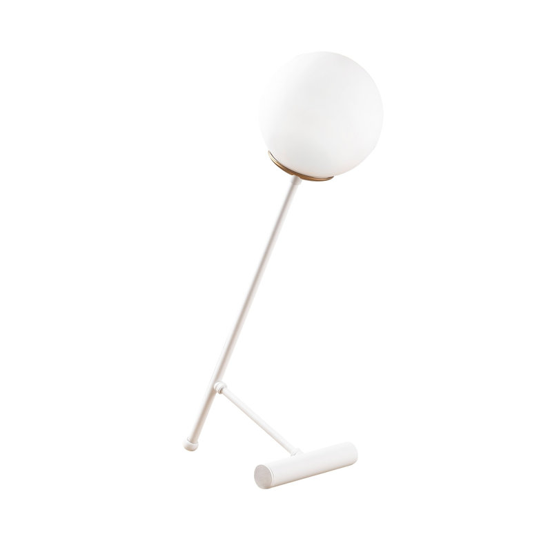 Lampe de table en métal, Blanc