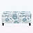 Storage Bench with Floral Patterned Fabric