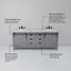 Ensemble de meuble-lavabo double avec robinet l 80 po x P 22 po Marsyas-113387731-113387730