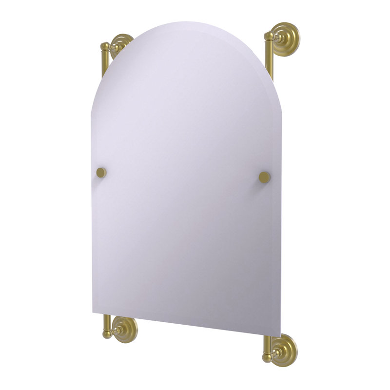 Miroir mural biseauté traditionnel Jhene, Laiton satiné
