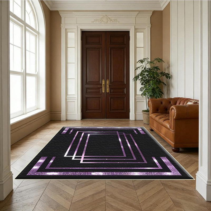 Glittery Rectangular Area Rug, Soft And Lightweight, Suitable For All Seasons, Easy To Maintain And Easy To Clean, Machine Washable Carpet Floor Mat, Suitable For Living Room, Bedroom, Hallway, Balcony, Office, Room Decor, Home Decor, Outdoor Decor