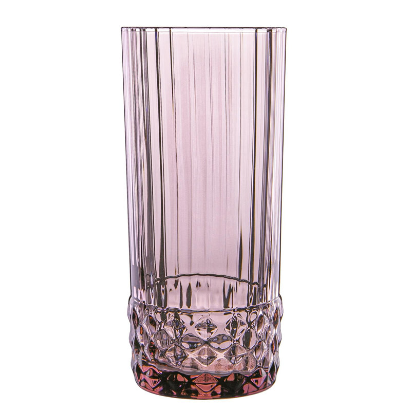 America '20s Highball Glasses - 490ml - Lilac Rose, 6