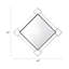 Miroir d'appoint Asbury avec miroir et finition chromée (assemblé)