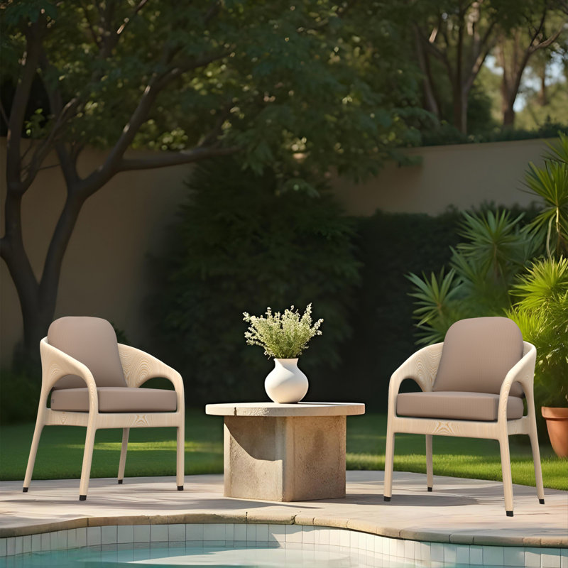 Covers&All 5" Outdoor Seat / Back Cushion With Durable Cover Rite Fabr, Beige
