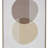 Wooden Overlapping Circle Geometric Living Room Framed Wall Art with White Fabric Detailing