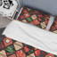 Ensemble de housse de couette orange et vert Patchwork-15911428