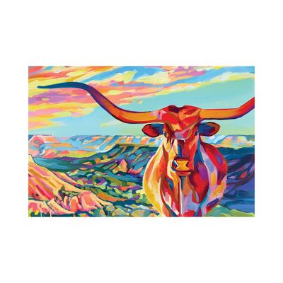 Palo Duro Texas Longhorn - Framed Wall Art Print
