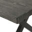 Rolando Outdoor Aluminum Dining Table With Steel Frame, Grey / Black