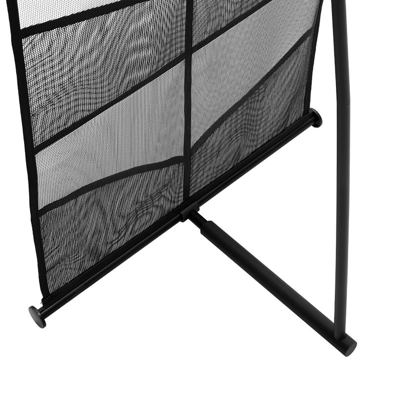 Présentoir à dépliants, support de présentation en maille à 4 pochettes à 8 pochettes, porte-revues à plancher sur pied, léger et portable avec sac de transport