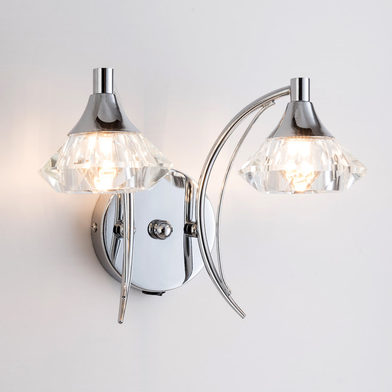 Rivale Armed Sconce, Polished Chrome