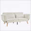 Canapé-lit futon réglable de 72,8 po, canapé-lit avec fauteuil inclinable, petit canapé pour le salon et la chambre à coucher, beige-992045752