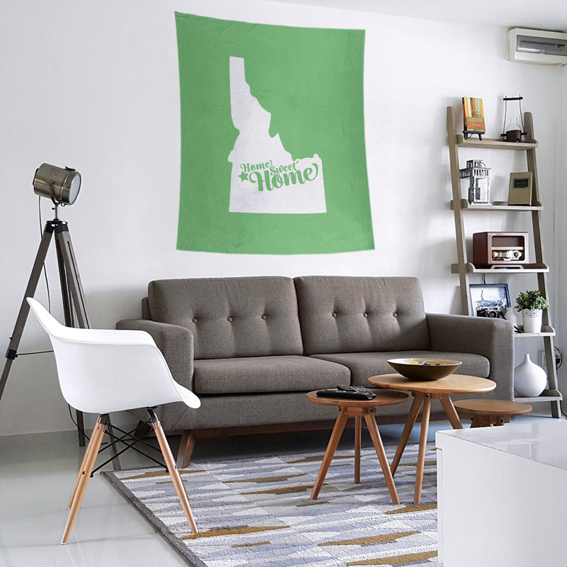 Tapisserie Home Sweet Boise, H 60 po x l 51 po, Vert