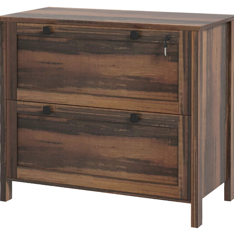 Home Office File Cabinet With Lock, Brown Shade. 2 Drawers, Adjustable Hanging Bar For Letter/A4/Legal. Stylish & Functional. 31.1" L X 15.7" W 28.3" H Locking Office, Brown. Drawers Letter, A4,