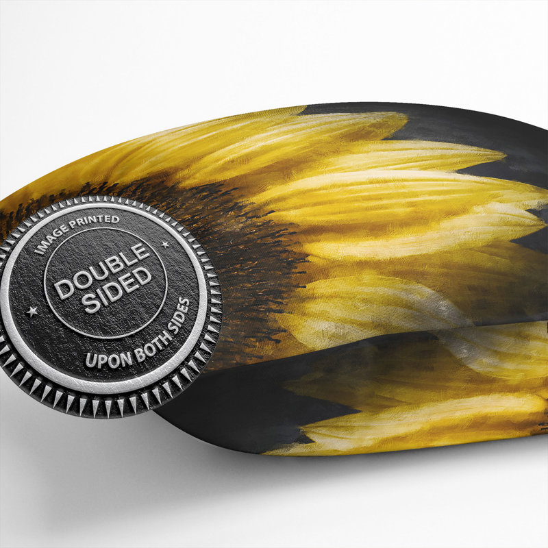 Sunflower Rising Cushion with Filling, 40cm H x 40cm W x 15cm D