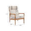 Fauteuil Mid-Century rembourré gris-2141549227