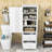 Freestanding 2 Drawers Tall Bathroom Storage Cabinet with Adjustable Shelves-771692900