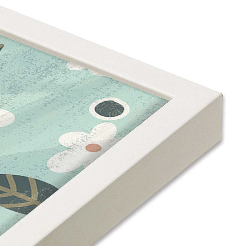 «Always Stay positive» par Molly Mattin, reproduction d'art, L 20 po x H 20 po, Blanc, Impression encadrée