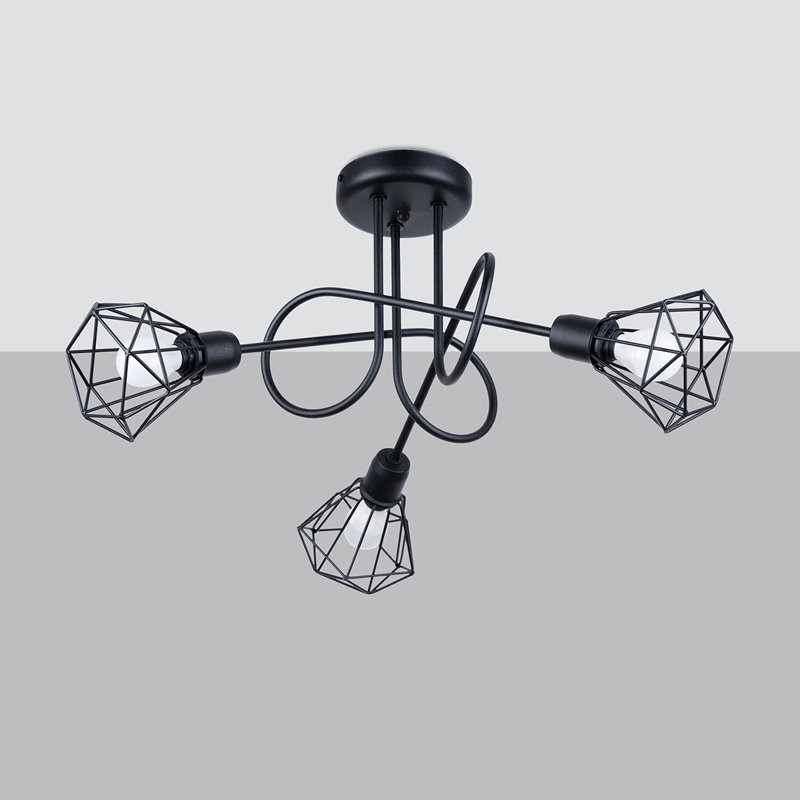 Chandelier, 28.5cm H x 48cm W x 48cm D, 3 Lights
