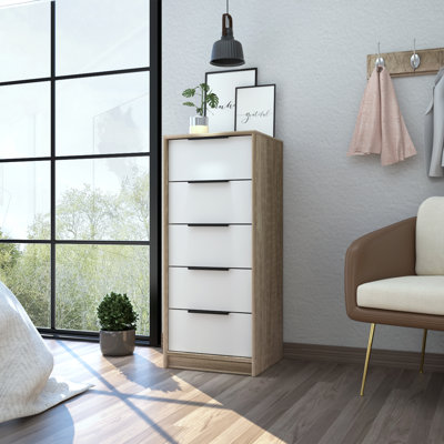 Commode verticale 5 tiroirs Kaia