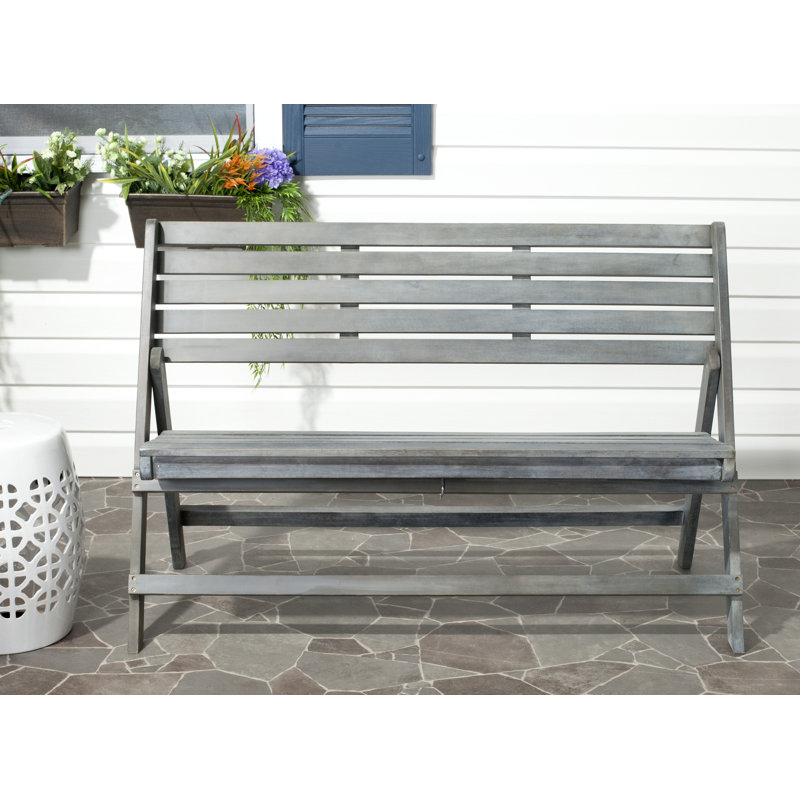 Banc de jardin en bois Mignardise, Gris cendré