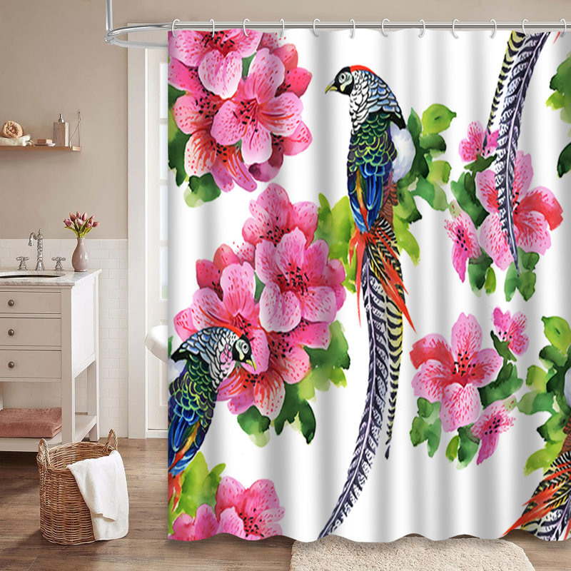 Rideau de douche avec 12 crochets, L 72 po x l 72 po
