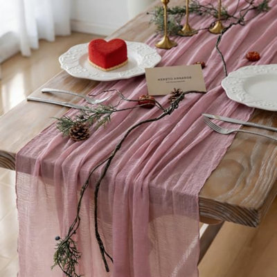 Chemin de table 3 pièces 120 pouces Dusty Rose