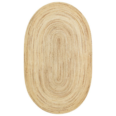 Tapis d'entrée en jute tissé à la main, 31,5 po x 59,1 po | 100% jute naturel, tissage plat, 4,4 lb | Sans velours, écologique et durable | Idéal pour les entrées, les salons et les endroits très passants | Facile à nettoyer, facile à nettoyer