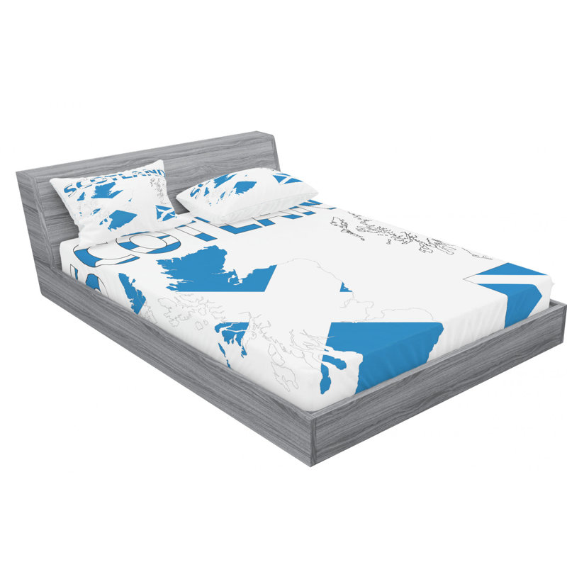 Ensemble de draps en microfibre Écosse, Ensemble de draps pour lit double + un drap-housse