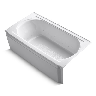 Memoirs® 60" x 33.75" Alcove Air Bathtub with BubbleMassage Technology