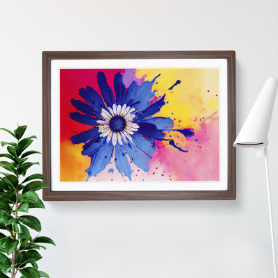 Daisy Flower Splash Vol.2 Abstract - Framed Print