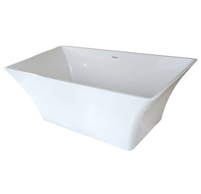 Hyde 68'' L Soaking Bathtub, Glossy White