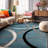 Tolchester Abstract Blue/Gray/Black Area Rug-811539315