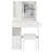 29.2" Small Size Left Drawer Desktop Vanity Table + Cushioned Stool, 2 AC+2 USB Power Station, Hair Dryer Bracket, Extra Large Touch Control Sliding LED Mirror, Tri-Color Switching, Brightness Adjust-116605060