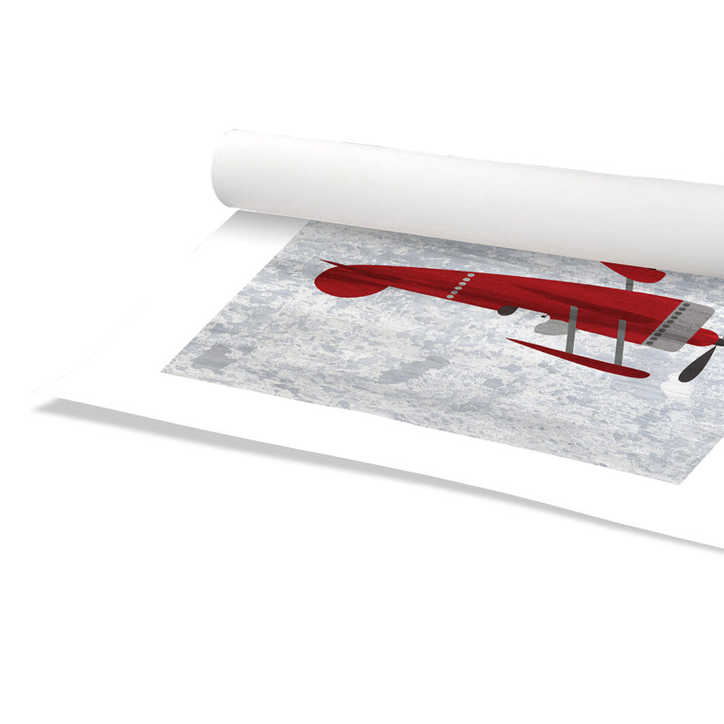 Impression sur papier rouge 2, H 16 po x l 16 po x P 1 po, Papier