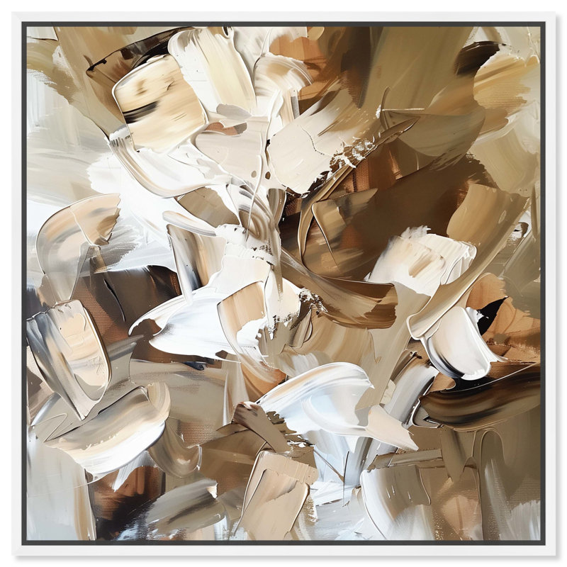 «Earth Tones Canvas Fall» par Art Remedy, Cadre blanc, H 31 po x l 31 po