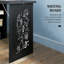 Bureau d'ordinateur mural escamotable, bureau convertible avec bibliothèque, tableau noir et rangement, bureau noir peu encombrant pour les petits espaces