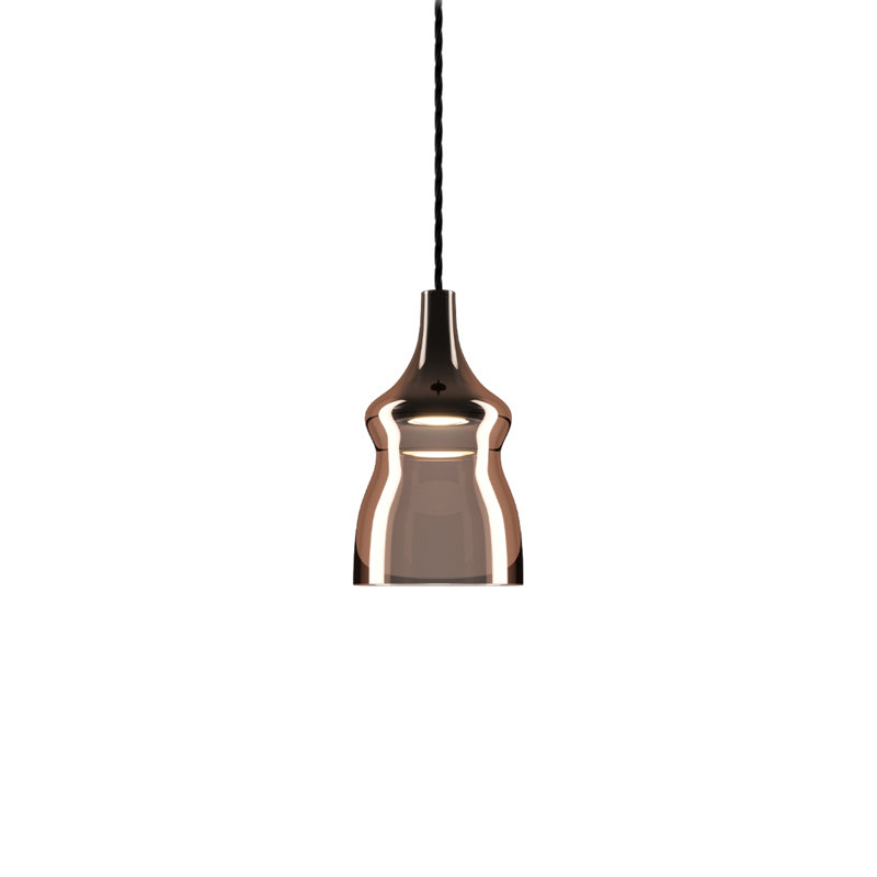 Lodes Nostalgia Suspension Lamp Black Cable Line-V, Glossy Bronze