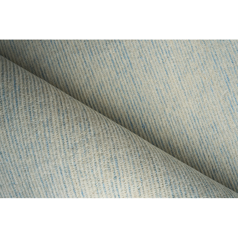 Benton Hand Tufted New Zealand Wool Blue Area Rug, 6'X9'