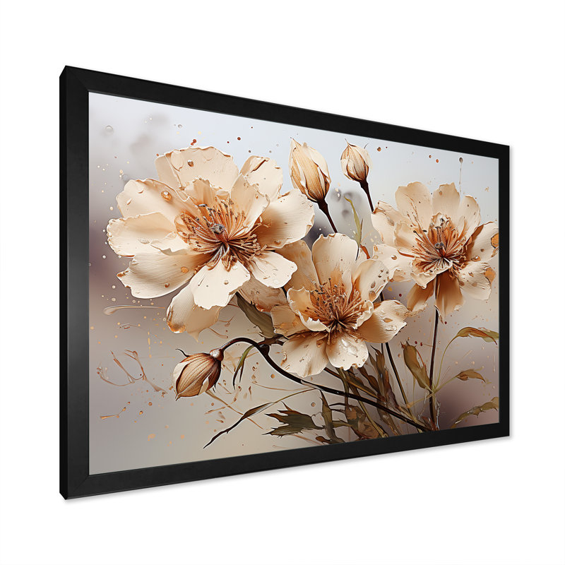 Rétro charme iris rétro, Cadre simple noir, H 30 po x l 40 po x P 1,5 po