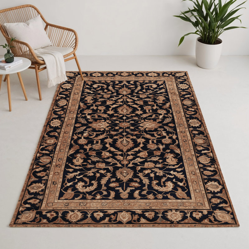 Tapis d'intérieur et d'extérieur brun Persian, Rectangulaire 3 pi x 5 pi